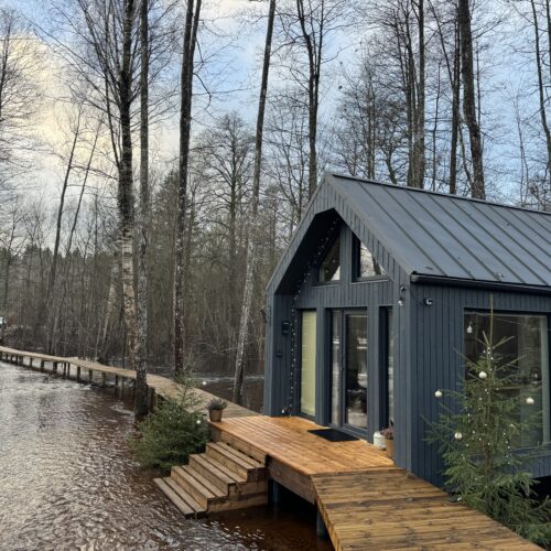 Mājīgs atpūtas namiņš mežā pie Iecavas upes “Mazā zīle”